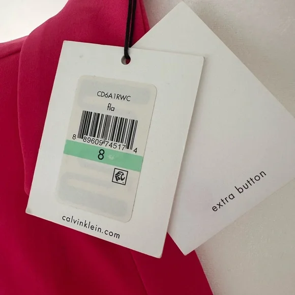 Calvin Klein Pink Wrap Dress size 8 - Picture 3 of 6